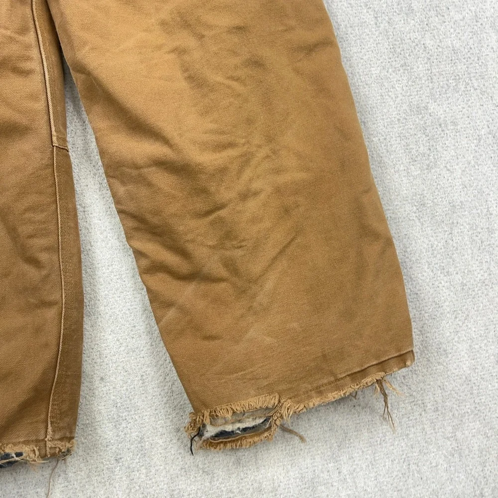 Carhartt  Bibs Youth‎ 10 Insulated Overalls Duck Tan Canvas Double Knee 30x22